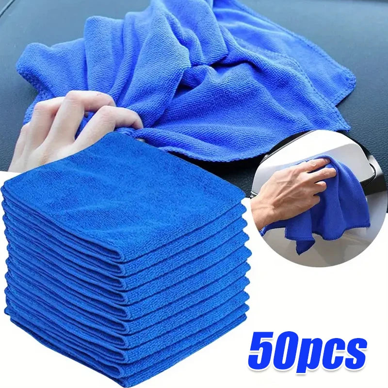 10Pcs Microfiber Towels Car Wash Drying Cloth Towel Household Cleaning Cloths Auto Detailing Polishing Cloth Home Clean Tools - Smarsty