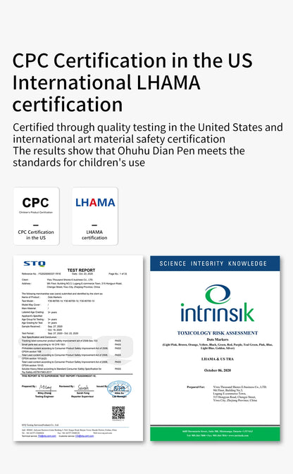 Ohuhu Washable Large Dot Makers Bingo Pen Mini Graffiti Flowing Pen Washable Paint Signature Pen Watercolor Pen Painting Tools