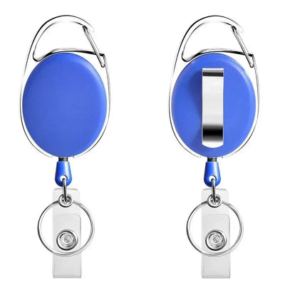 Retractable Badge Reel with Card Holder Reel Clip Key Ring Retractable ID Card Holder Key Chain Holders for Office Name Tag - Smarsty