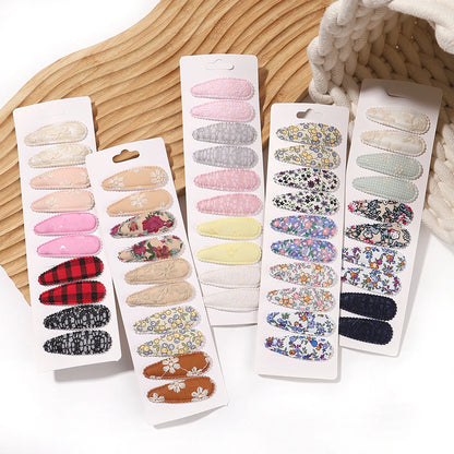10 Pcs Cotton Alloy Hair Clips for Kids - Smarsty