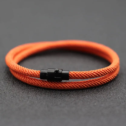 Double Layer Magnetic Buckle Men's Survival Bracelet - Smarsty