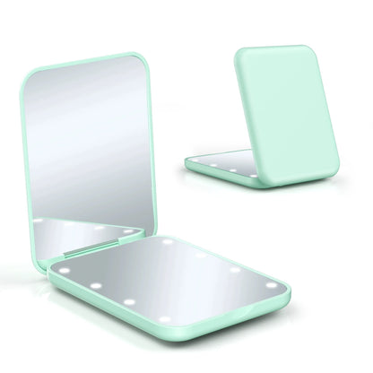 LED Compact Mirror 1X/2X Magnification for Travel - Smarsty