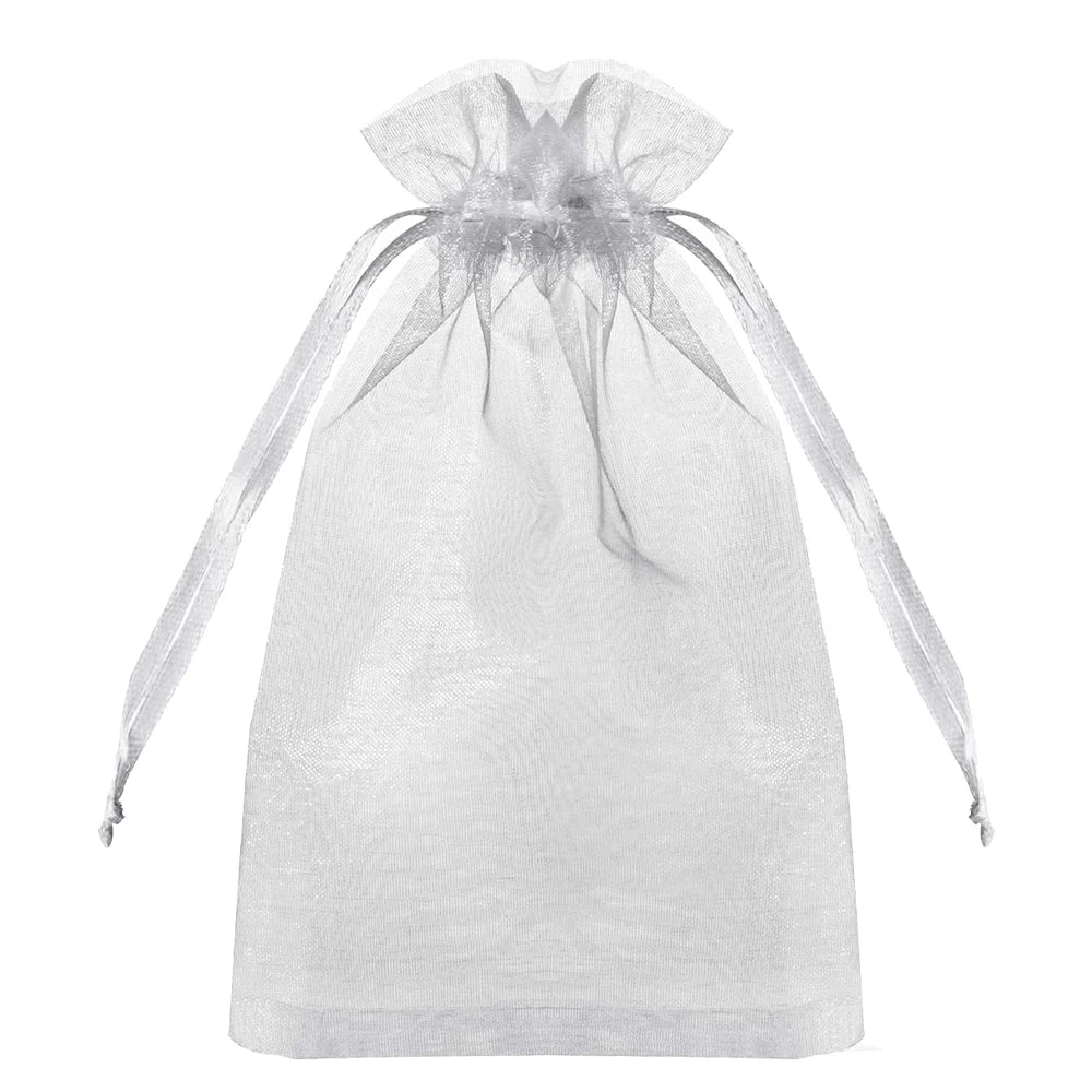 50 Pcs Pink Organza Drawstring Bags for Jewelry Packaging - Smarsty