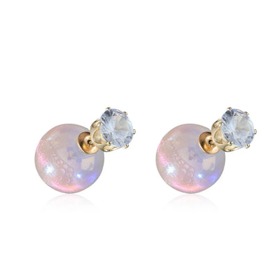 Pearl Long Earrings With Rhinestones For Wedding Fashion - Smarsty