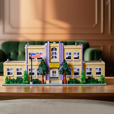 3500PCS Springfield Elementary School Building Blocks Idea Anime Street View Modular Architecture Brick Model Toy Christmas Gift - Smarsty