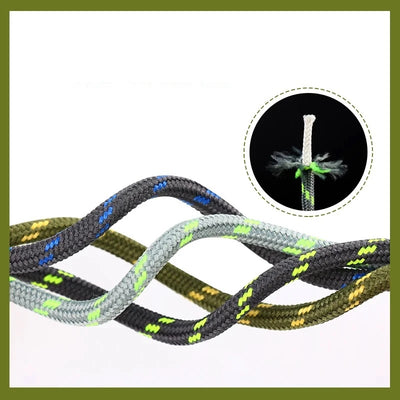Round Climbing Shoelaces Hiking Walking Shoe Laces Work Boot Shoelace Outdoor Mountaineering Non Slip Duty Durable Shoestrings - Smarsty