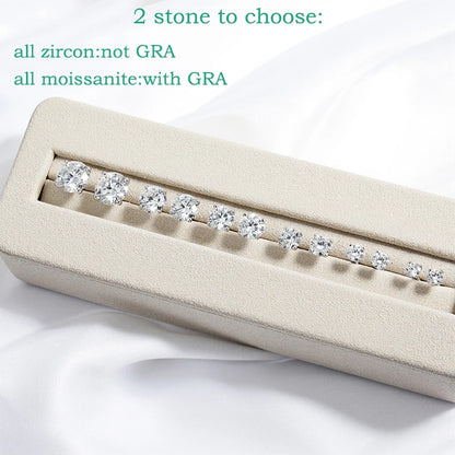 GRA Certified Moissanite Stud Earrings Sterling Silver - Smarsty
