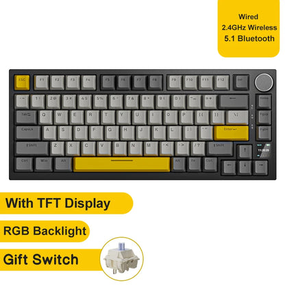 Gaming Mechanical Keyboard 82 Key 75 Percent Dual Mode