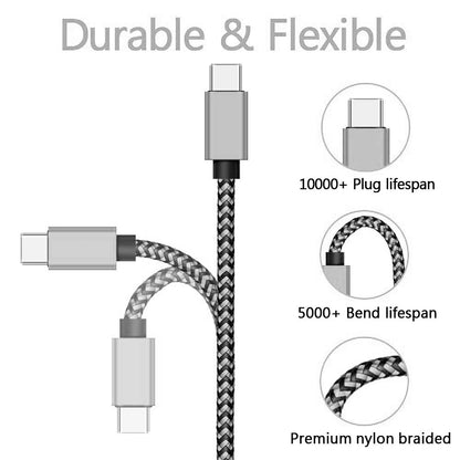 Nylon Braided USB Type C Fast Charging Cable - Smarsty