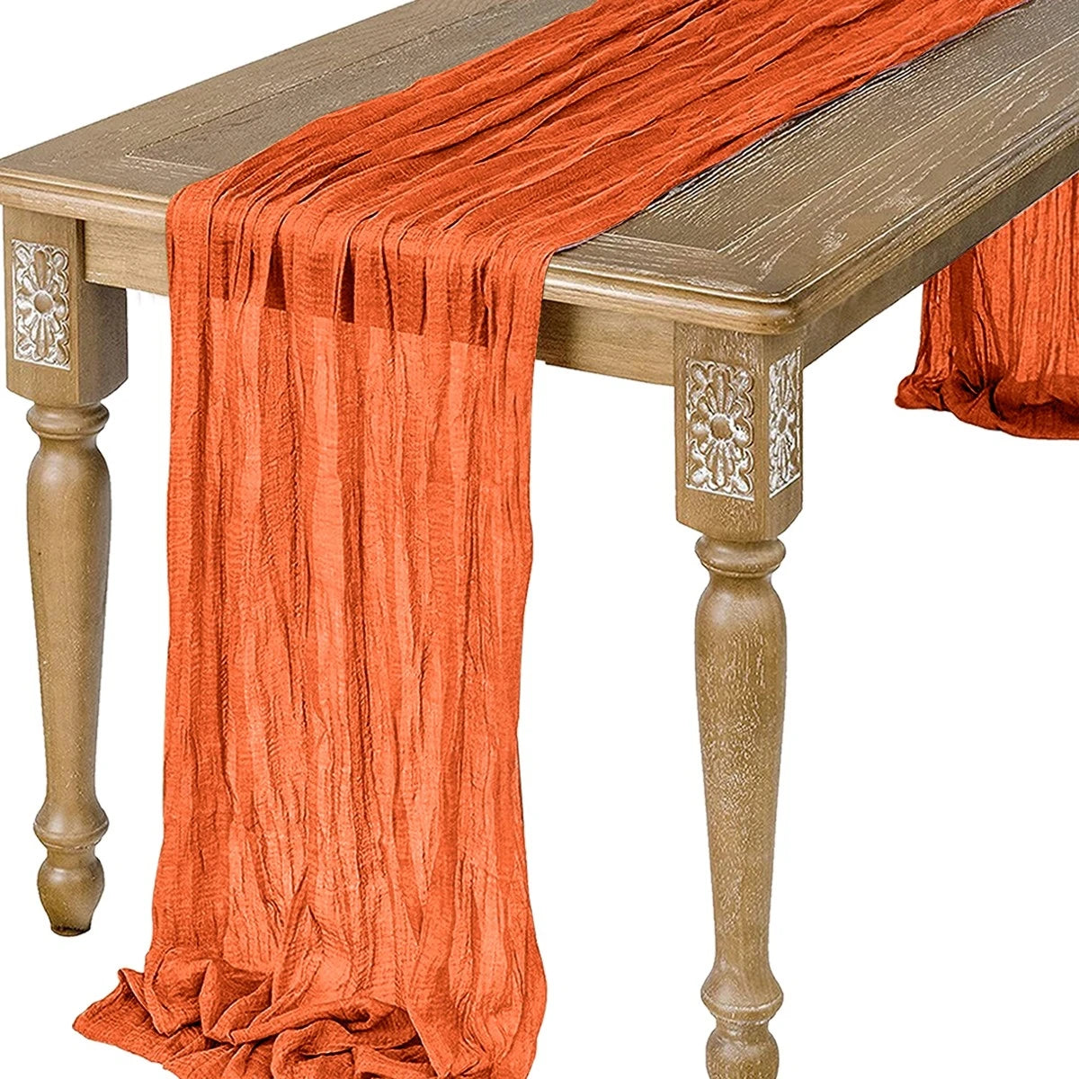 Semi-Sheer Gauze Table Runner for Vintage Weddings - Smarsty