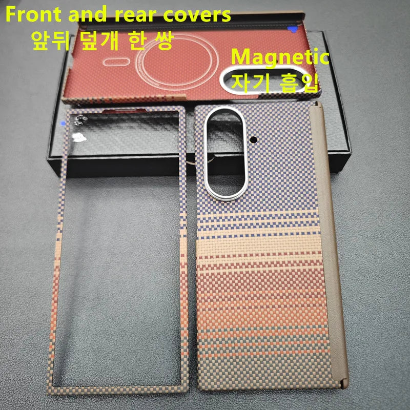 Aramid Magnetic Case For Z Fold 7 Carbon Fiber MagSafe - Smarsty