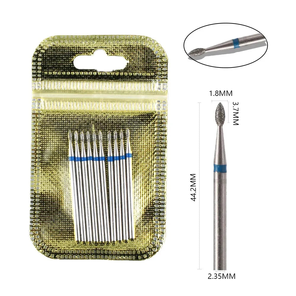 10 Piece Diamond Nail Drill Bit Set for Perfect Manicures - Smarsty