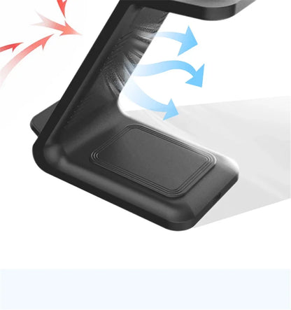 Three In One Wireless Charger Stand Fast Charging Dock - Smarsty