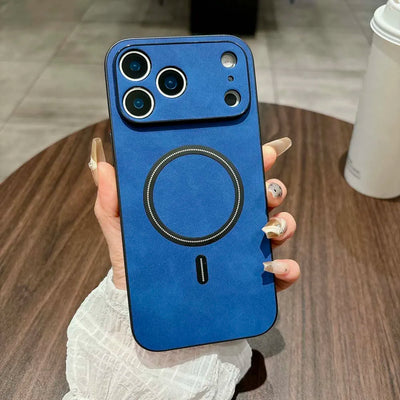 For Magsafe Leather Shockproof Phone Cases For iPhone 17 16 15 14 13 12 11 Pro Max 16e Plus Air Magnetic Wireless Charge Cover - Smarsty