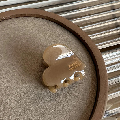 Small Acetate Heart Hair Claw Clips Cute 35mm For Girls - Smarsty