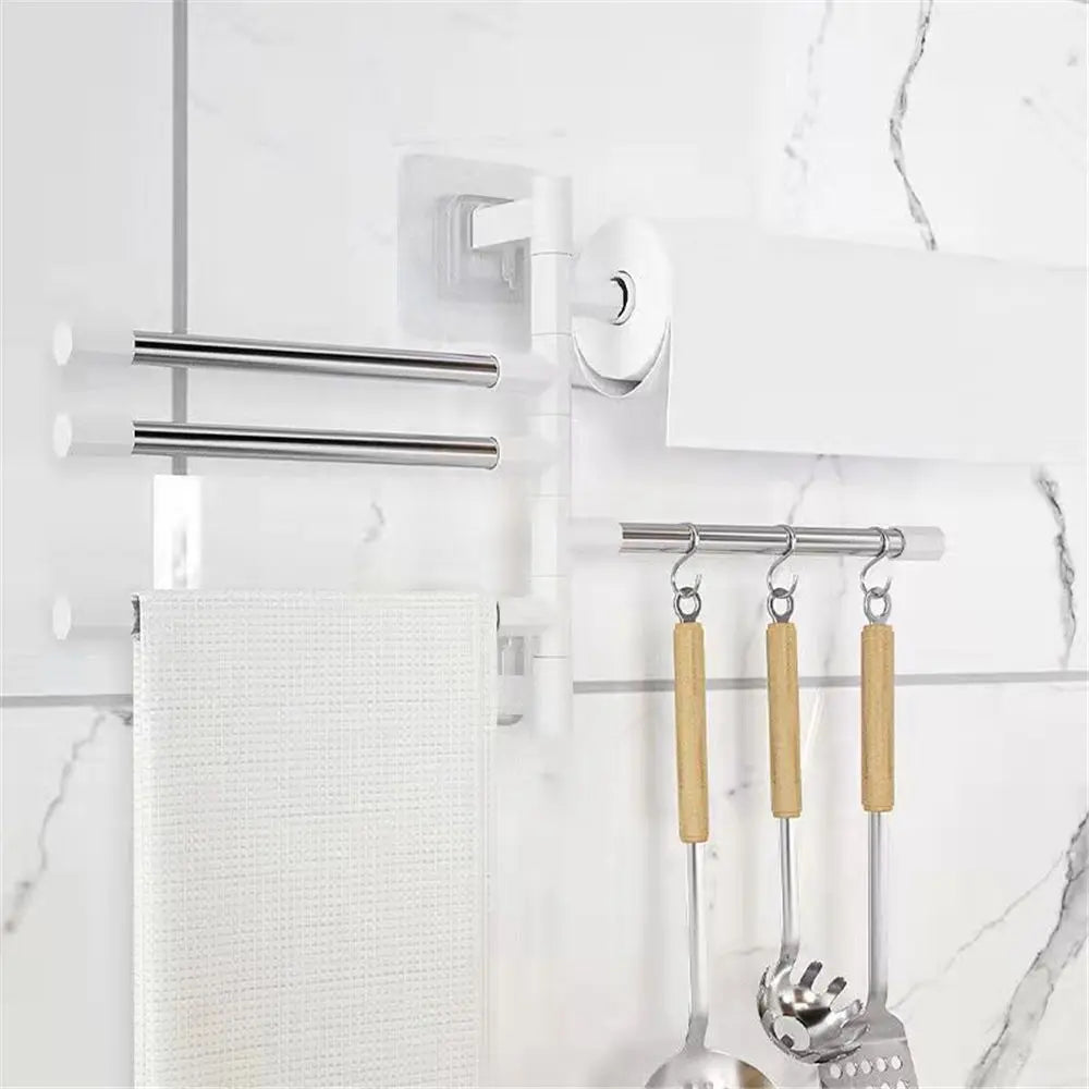 Rotatable Space Saving Aluminum Towel Rack Hanger - Smarsty