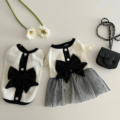 Luxury Summer Dog Dress with Bow and Lace - Smarsty