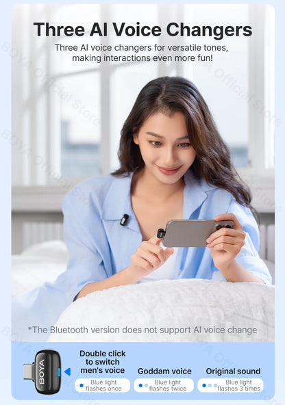 Boya Mini Wireless Lavalier Microphone for Mobile Recording - Smarsty