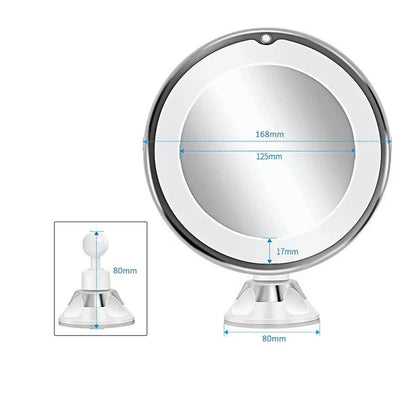 Flexible LED Lighted 10x Magnifying Makeup Mirror - Smarsty