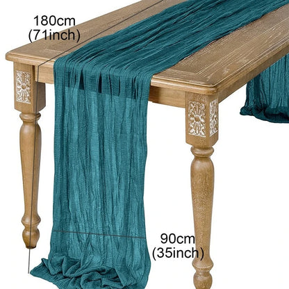 Semi-Sheer Gauze Table Runner for Vintage Weddings - Smarsty