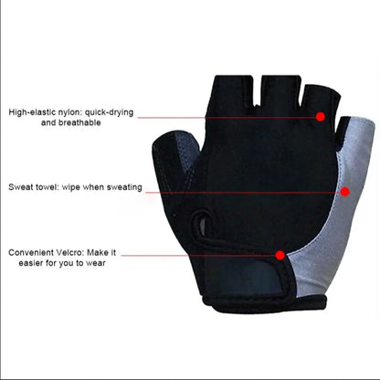 Half Finger Cycling Gloves Anti Slip Breathable - Smarsty