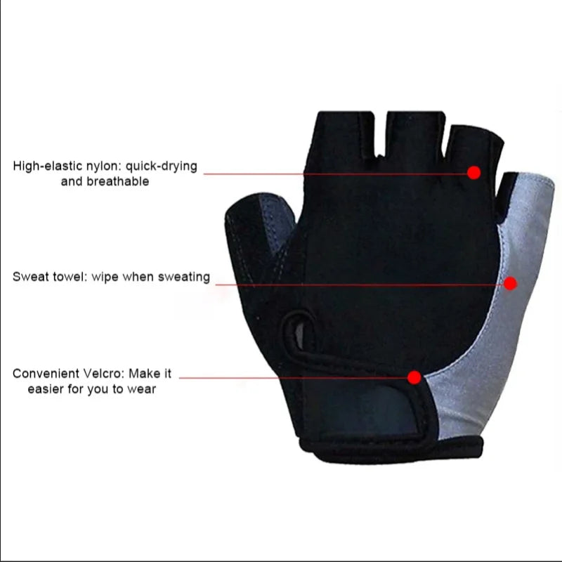 Half Finger Cycling Gloves Anti Slip Breathable - Smarsty