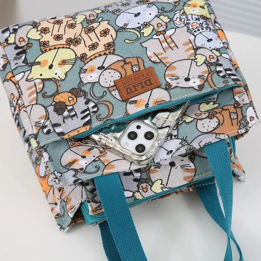 Insulated Cartoon Lunch Bag Large Capacity Bento Thermal - Smarsty