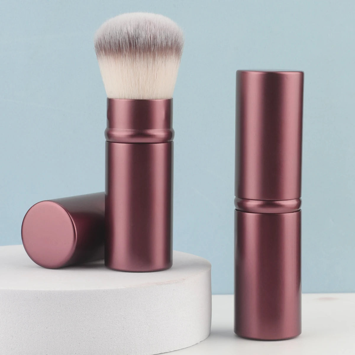 Retractable Makeup Brush with Aluminum Handle for Easy Application - Smarsty