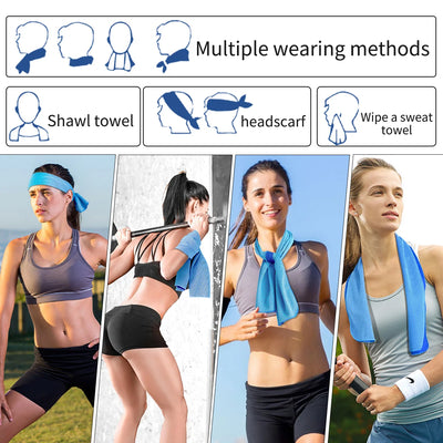 Portable Circular Silicone Wrapped Cold Towel Cooling Towel Quick Drying Polyester Fiber Towels Beach Accessories Sport Fitness - Smarsty