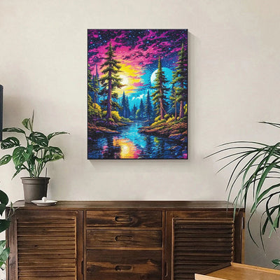 5D Diamond Art Aurora Landscape DIY Wall Decor - Smarsty