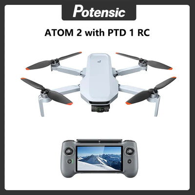 Potensic C0 ATOM 2 Drone with PTD 1 Remote Control 4K Video, 8K Photo Camera 10KM 2.7K Vertical Shoot, AI Night Shoting AI Track - Smarsty