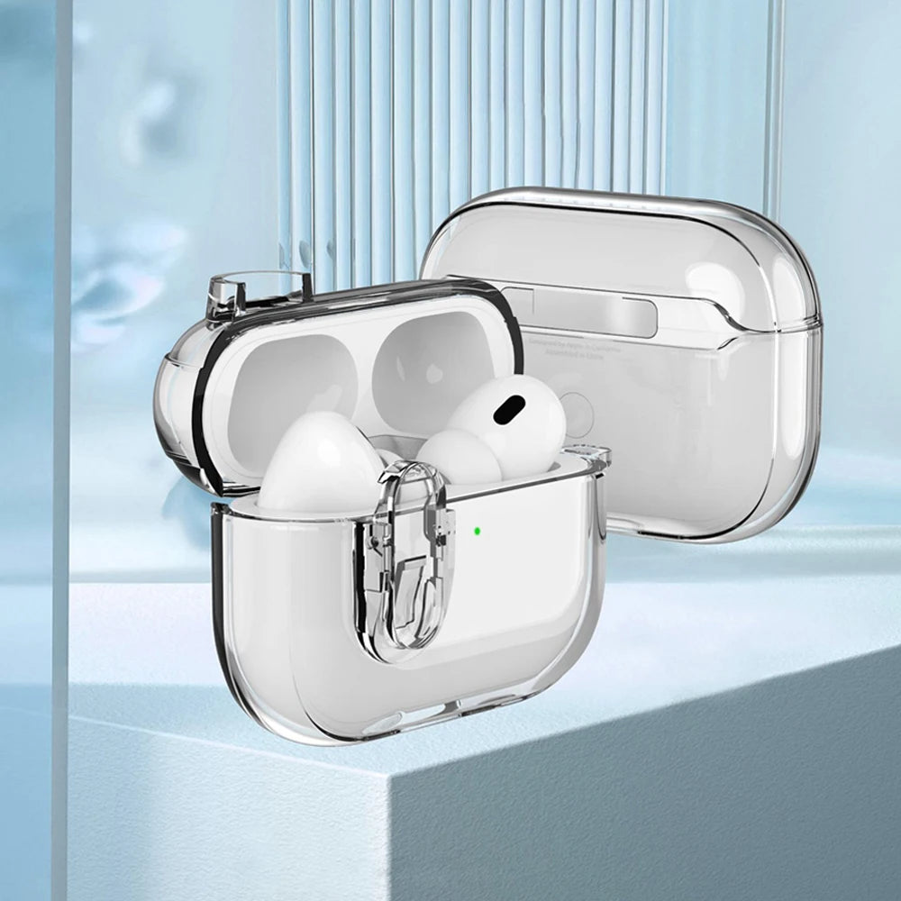 Transparent Bluetooth Earphone Case with Charging Port - Smarsty