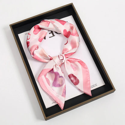 Luxury Square Silk Scarf for Women Stylish Satin Hijab Wrap - Smarsty