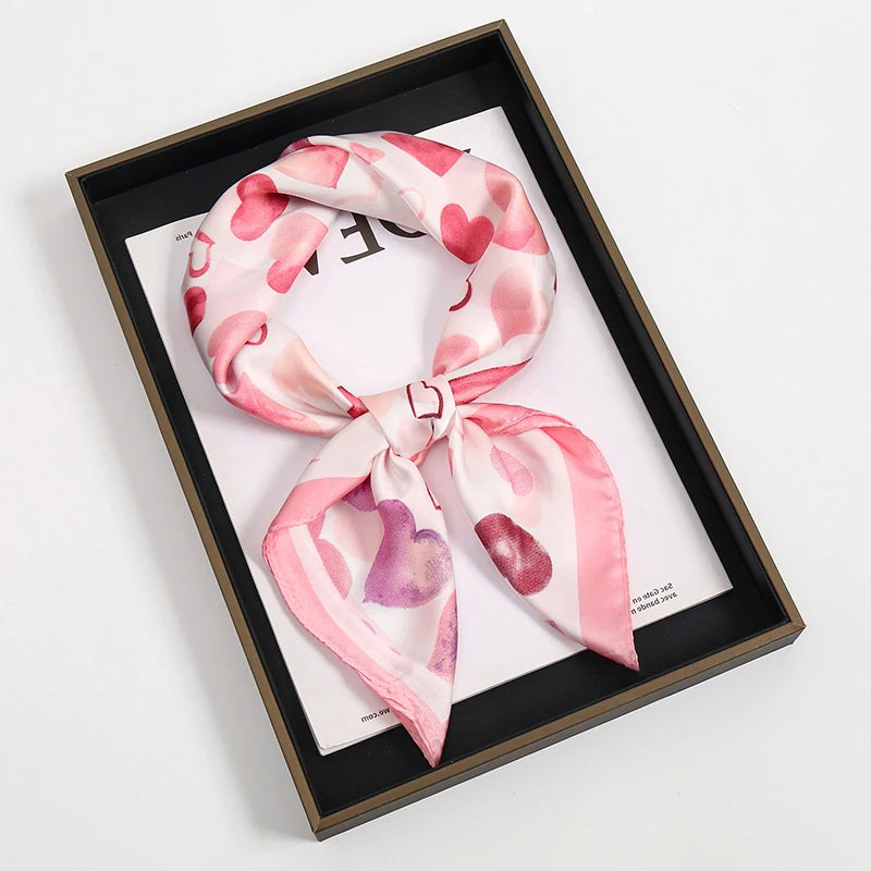 Luxury Square Silk Scarf for Women Stylish Satin Hijab Wrap - Smarsty