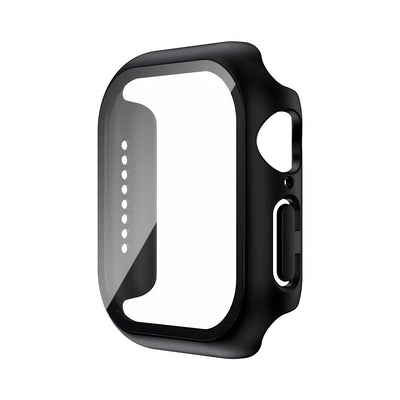 Tempered Glass+Case For Apple Watch 38mm 40mm 41mm 42mm 44mm 45mm 46mm Screen Protector Protective Cover iWatch 10 8 7 9 6 SE 5 - Smarsty
