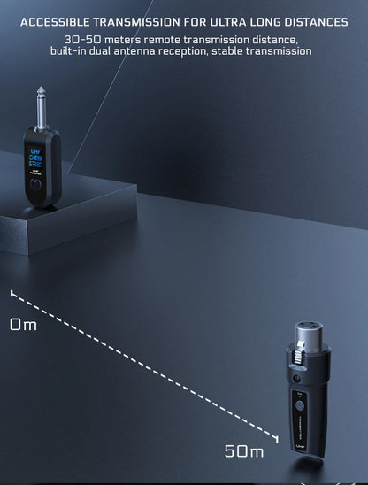 Wireless Microphone System with XLR and 6.5 Transmitter - Smarsty