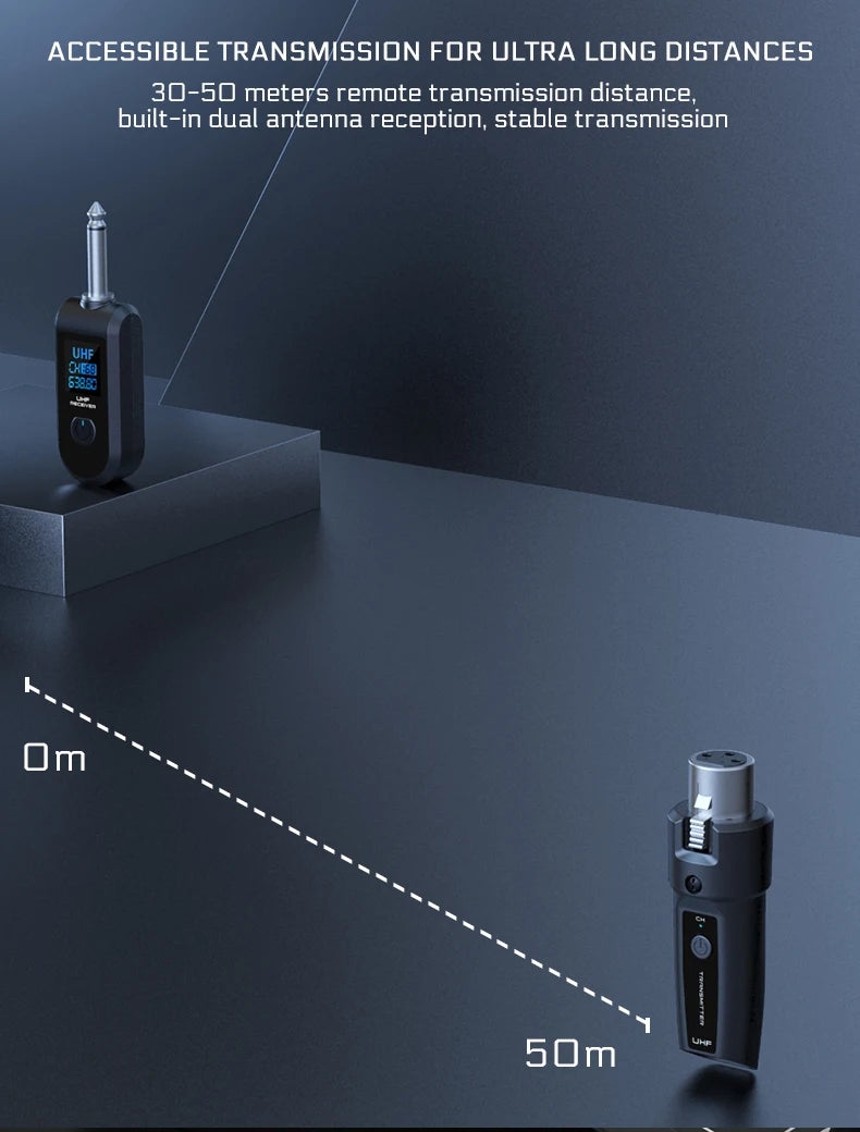Wireless Microphone System with XLR and 6.5 Transmitter - Smarsty