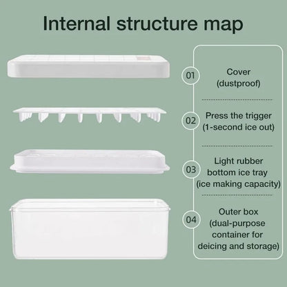 Large Capacity Silicone Ice Cube Tray for Easy Drinks - Smarsty