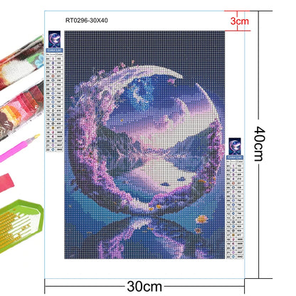 Purple Moon DIY 5D Diamond Painting Kit for Home Decor - Smarsty