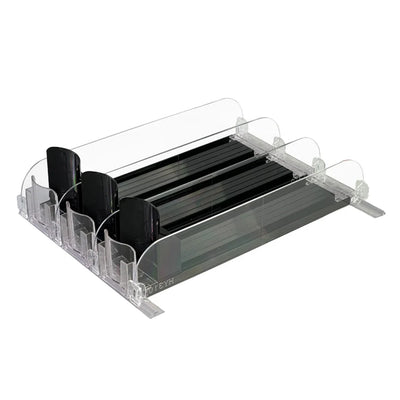 Canned Beverage Push Rack Drink Organizer Dispenser Spring Push Adjustable Width Storage Shelf E-shaped Glide for Kitchen Fridge by Smarsty