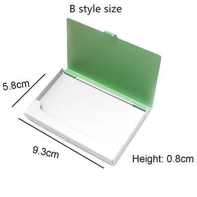 Creative Business Card Case Aluminum Alloy Bank Credit ID Card Wallet Name Card Holder Metal Box Cover Card Holder Men Wallet - Smarsty