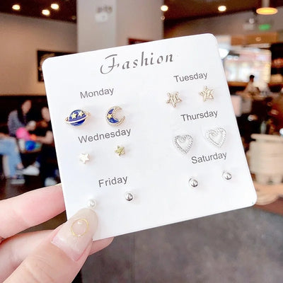 Mini S925 Silver Stud Earrings Hypoallergenic Cute Gift - Smarsty