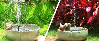 Outdoor Solar Fountain Pump Kit with 6 Nozzles - Smarsty