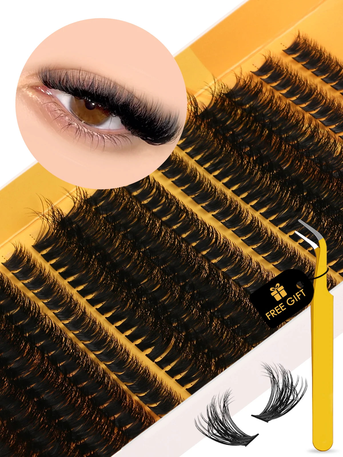GROINNEYA DIY Fluffy Lash Clusters Kit for Volume - Smarsty