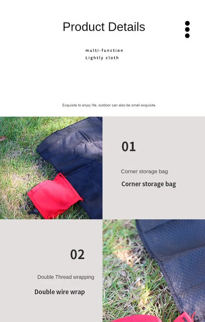 Picnic Mat Ultra-thin Moisture Resistant Waterproof Sandproof Mat Ultra Lightweight Foldable Portable Mat 70x110cm by Smarsty