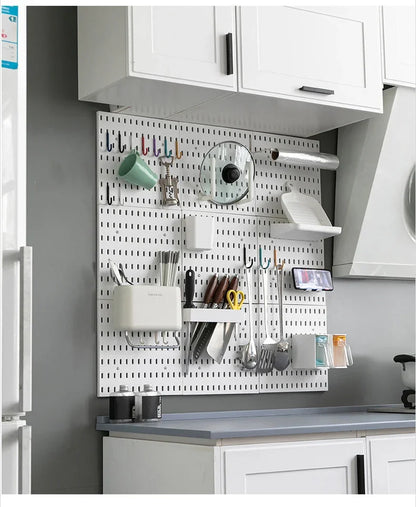 DIY Pegboard Accessories Kitchen Organization No Drill Hanging Shelf Storage Hooks Wall Organizer Crafts For Garage Room