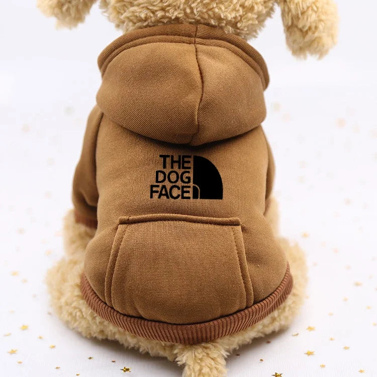 Autumn and winter sweater cowboy pocket two-legged clothes sports wind pet clothes dog cat pet clothes supplies