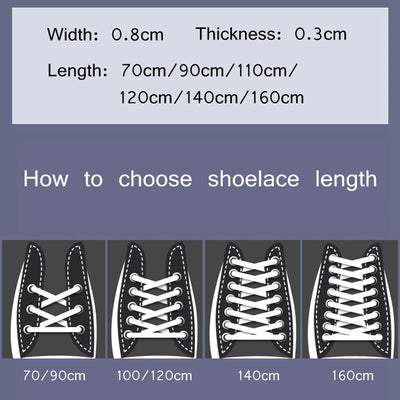 1 Pair Black White Shoe Laces Flat Double Woven Anti-slip Polyester Shoelaces Sports Casual White Shoes Classic Shoelace - Smarsty