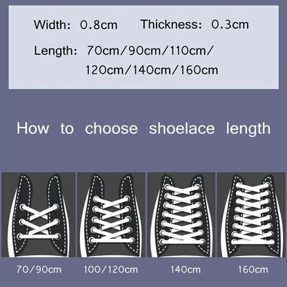 1 Pair Black White Shoe Laces Flat Double Woven Anti-slip Polyester Shoelaces Sports Casual White Shoes Classic Shoelace - Smarsty