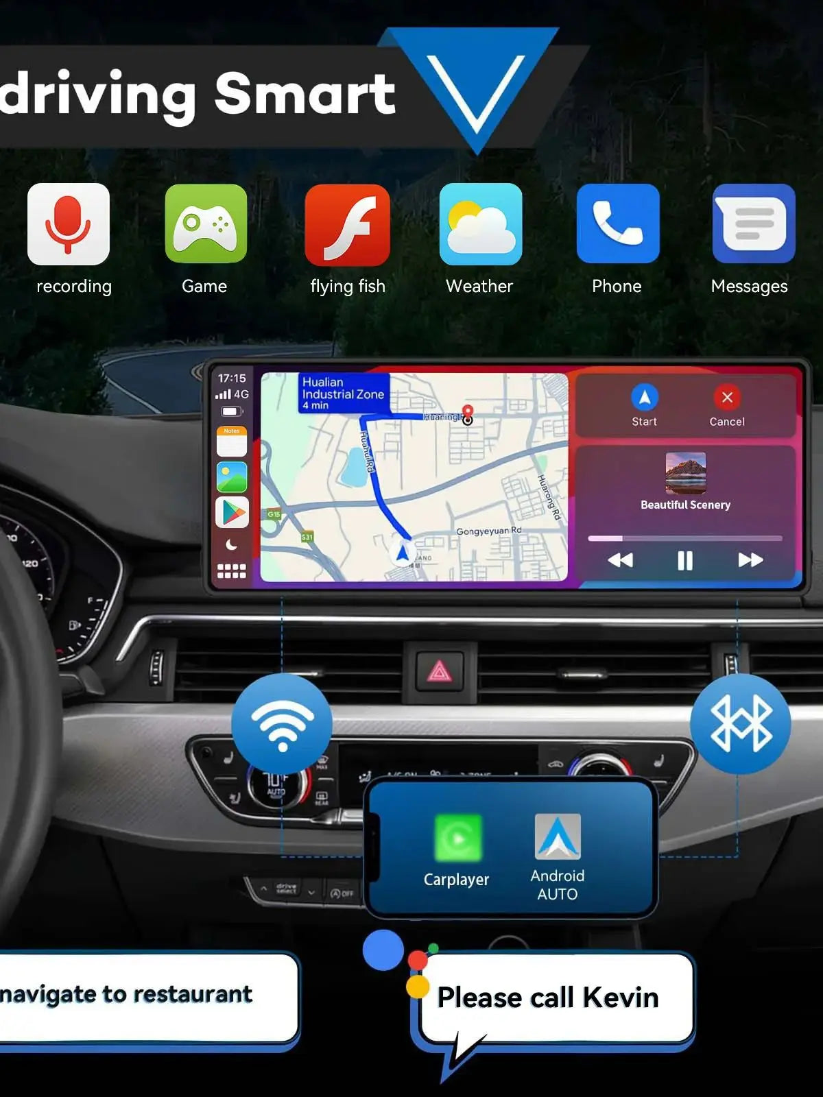10.26 Inch Wireless CarPlay Car Radio Multimedia Receiver - Smarsty